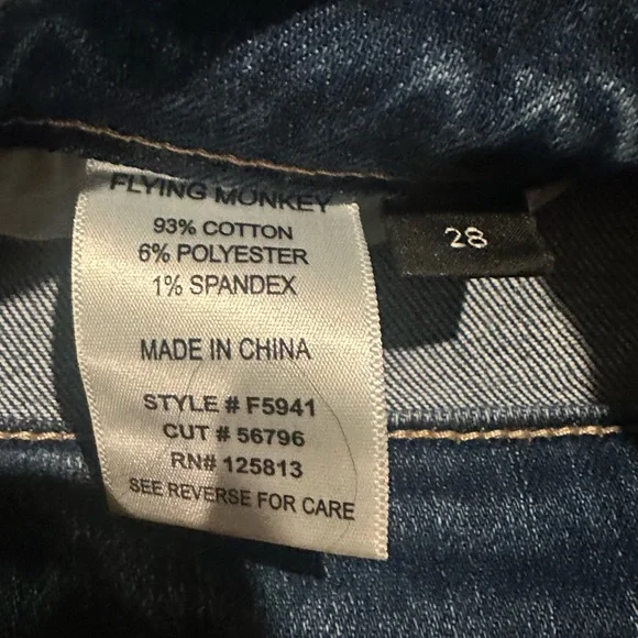 Flying Monkey Dark Blue Flare Jeans - Picture 4 of 4